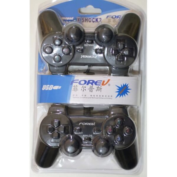 Game pad Forev USB Double Analog GamePads( FV-830D ) 2 Pcs – Black