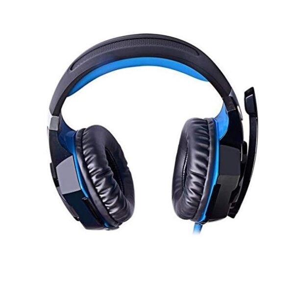 سماعات رأس فوق الاذن لالعاب الكمبيوتر من كوشن ايتش مع زر تحكم في الصوت وميكروفون ستيريو باس واضاءة LED، مناسبة لجهاز الكمبيوتر والبلاي ستيشن 4، Xbox one، موديل G2000، (ازرق)