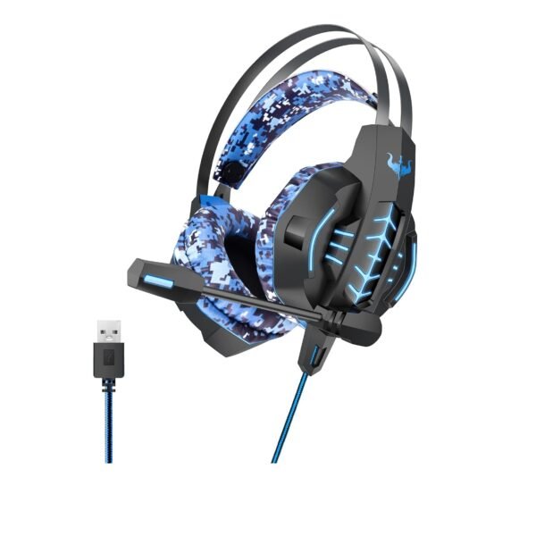 Ovleng - Q13 Surround 7.1 Gaming Headphones with Multi LED Lights and 360 Degree Mobile Microphone Isolation Technology
