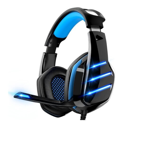 Beexcellent GM3 Gaming Headset, 7.1 Surround Sound PS4 Headset with Microphone, For Games, PC Headphones, Heavy Bass, Telescopic, Noise Isolation, Wired, FPS Compatible, LED Light,