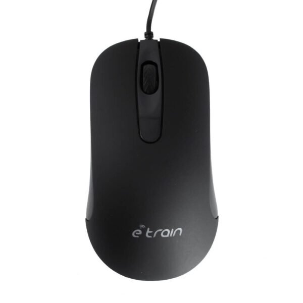 E-train (MO661) Wired Mouse Light Logo - Black