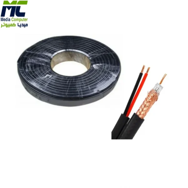Wire Roll Camera and Dvr Cable - RG59 (Black, 100m).