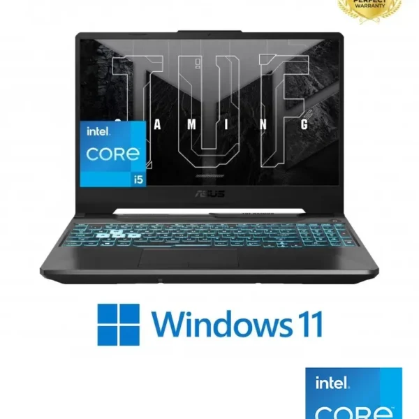 Asus Tuf Gaming G15 FX506HF , Processor: Intel Core i5-11400H, Ram: 8 GB , Storage: 512GB SSD , Graphics Card: 4GB Nvidia GeForce RTX 2050 , Display: 15.6
