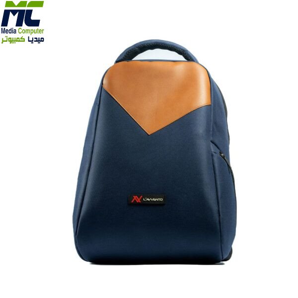 L'AVVENTO BG806 Laptop Backpack, Made by High Quality Polyester Foamed Material with L'AVVENTO Zipper Puller fits up to 15.6"- Blue*Brown