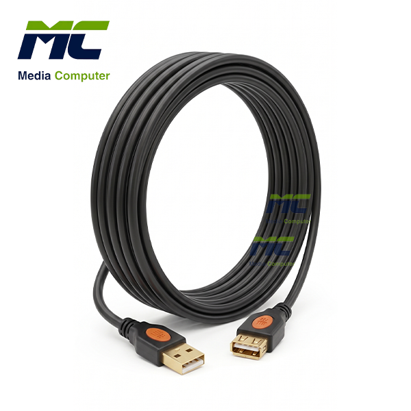 كابل تطويل يو اس بي (USB Extension Cable Male to Female) تو بي 2B - رؤوس مطلية بالذهب