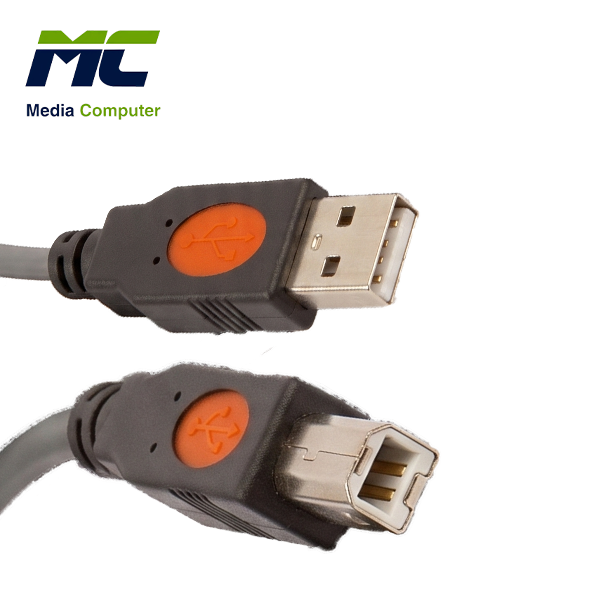 2B DC117 USB 2.0 Printer Cable A/B - 1.8 Meters - Gray
