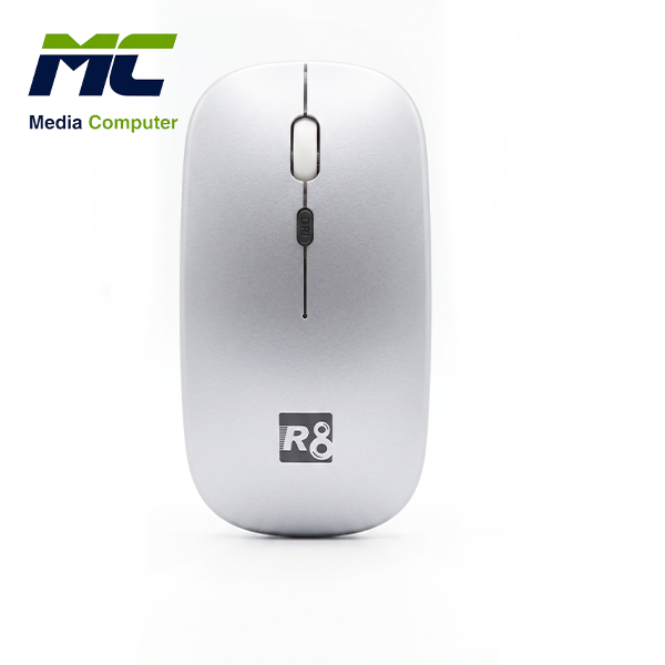 ماوس لاسلكي ميني فائق النحافة (R8 1715 Thin & Light Wireless Mouse) تردد 2.4GHz - فضي - كود MW018