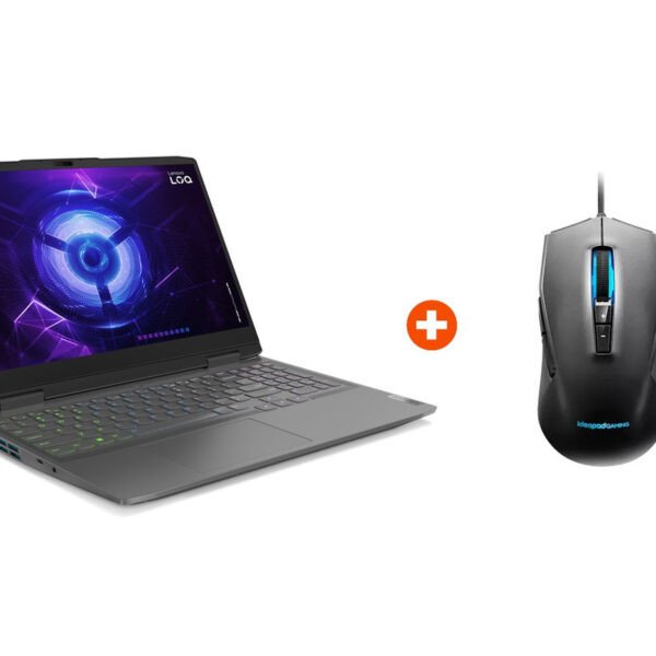 لاب توب Lenovo LOQ 151RH8 - المعالج: Intel Core i7-13620H , الرام: 16GB , التخزين: 512GB SSD , كارت الشاشة: 6GB Nvidia GeForce RTX 4050 , الشاشة:15.6-انش 144 هيرتز + LOQ RGB Mouse