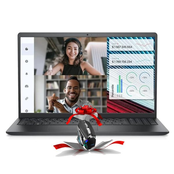 Laptop Dell Vostro 3520 - Processor: Intel core i7-1255U, Ram: 8GB , Storage: 512GB SSD , Graphics Card: Intel UHD Graphics , Display:15.6-Inch + (Mouse Forev FV-507 Gaming)