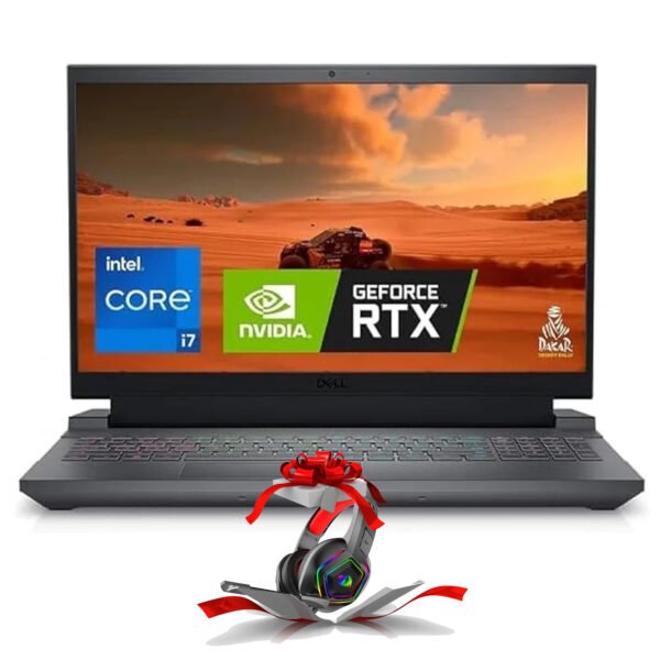 لابتوب ديل G15 5530 , المعالج: Intel Core i7 - 13650HX , الرام: 16 جيجا , التخزين: 512 جيجا SSD , كارت الشاشة: 6 جيجا Nvidia RTX 3050 , الشاشة: 15.6- انش 120 هيرتز + (Redragon H280 MEDEA RGB Gaming Headset)