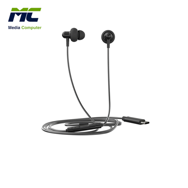 HP DHH-1126 Wired Type-C Earphoneتوصيل Type-C - أسود
