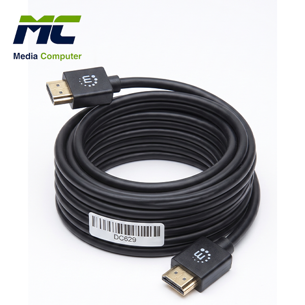 كابل إتش دي إم آي (HDMI Male to Male) مانهاتن Manhattan مع إيثرنت - طول 1.8 متر