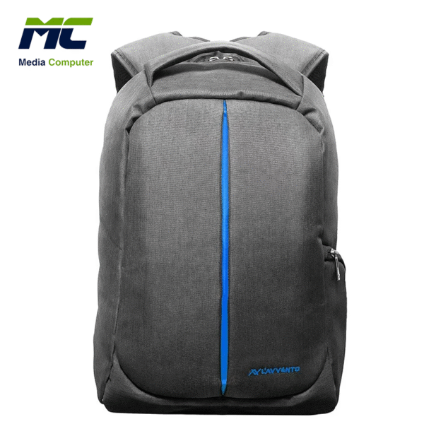 L'AVVENTO (BG04A) Discovery Laptop Anti-Theft Backpack fit up to 15.6” Nylon with Padded Laptop Compartment - Gray
