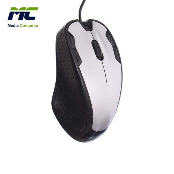Optical YR-3007 USB Mouse With High Speed - Black Silver