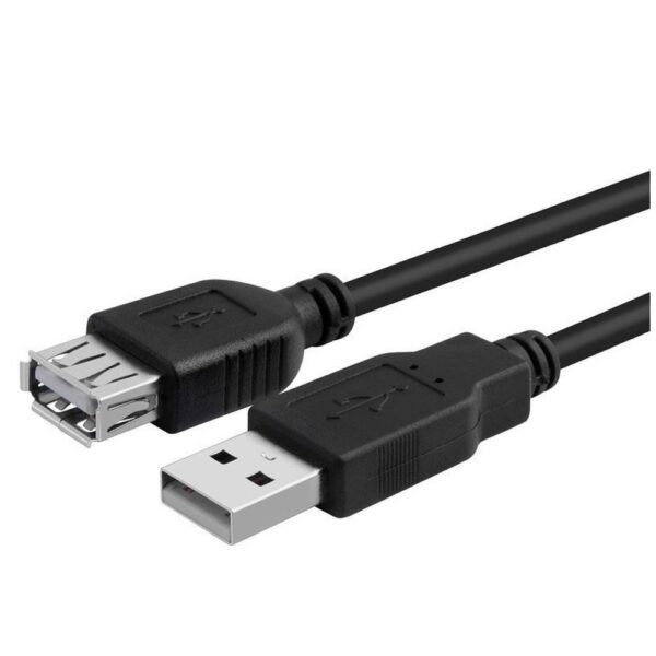 E-train USB 2.0 A Male to A Female Active Extension Cable - 5M - Black (DC001)
