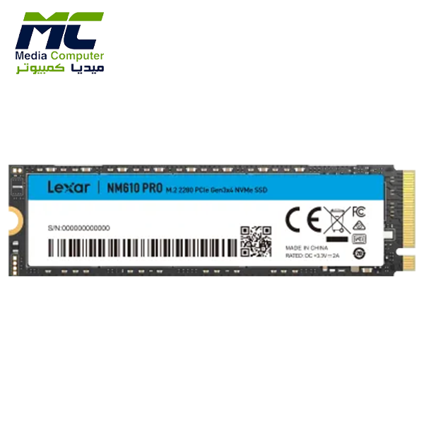 LEXAR NM610 500GB NVMe PCIe Gen3×4 M.2 2280 Internal SSD – Up to 2100MB/s
