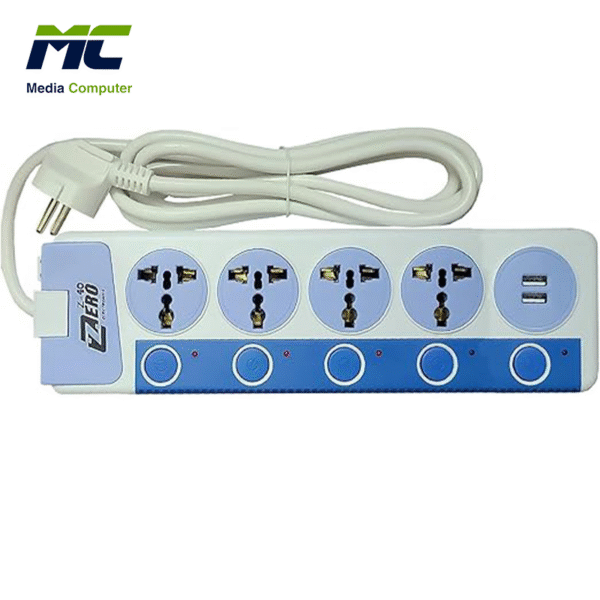 مشترك كهرباء ZERO Z40 بعدد 4 مخارج + مخرجين USB
