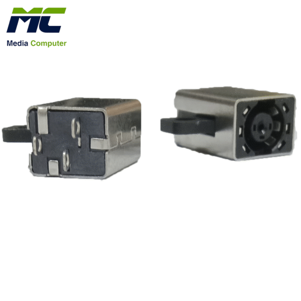 سوكت شحن مقبس طاقة تيار مستمر لأجهزة Dell Inspiron 3000 / 3147 / 3148 / 5455 / 5458 / 5555 / 5558 / V3558 / V3559 / 7000 / 7352 / 7558 / 7568 – طرف دائري مع قفل كابل