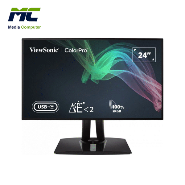 شاشة ViewSonic احترافية، شاشة مونتاج، شاشة بدون حواف، شاشة ألوان دقيقة، شاشة 24 بوصة HDMI