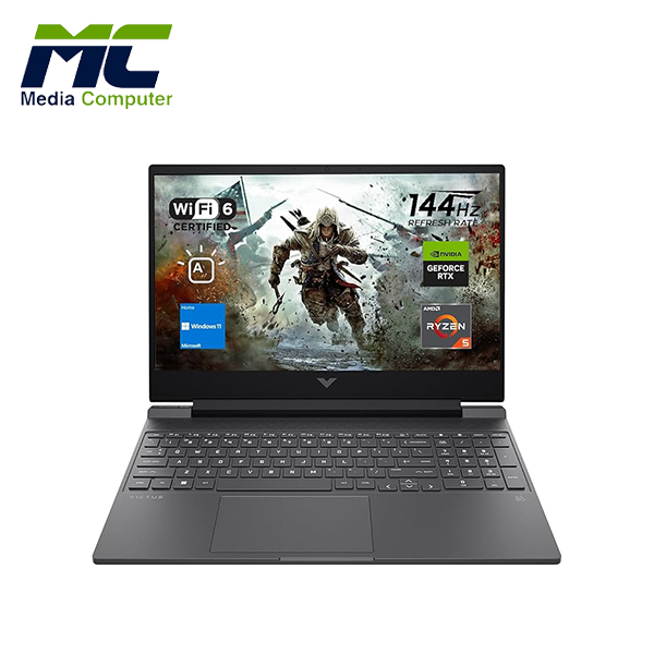 لابتوب HP Victus 15-fa2025ia بمعالج Core i5-13420H – كرت شاشة RTX 2050 4GB – رام 8 جيجا – SSD 512 جيجا – شاشة FHD 144Hz – فضي ميكا