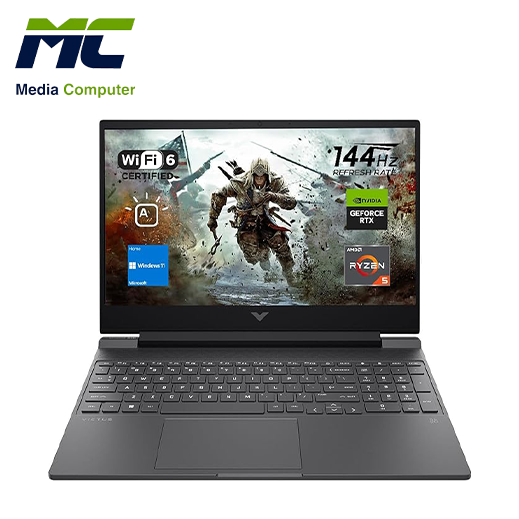 لابتوب ألعاب HP Victus 16-fa2082 – معالج Intel Core i5-13420H، ذاكرة 16 جيجا، تخزين 512 جيجا SSD، كرت شاشة NVIDIA GeForce RTX 4050 6 GB، شاشة 15.6″ 144 Hz IPS، نظام Windows 11، لون فضي