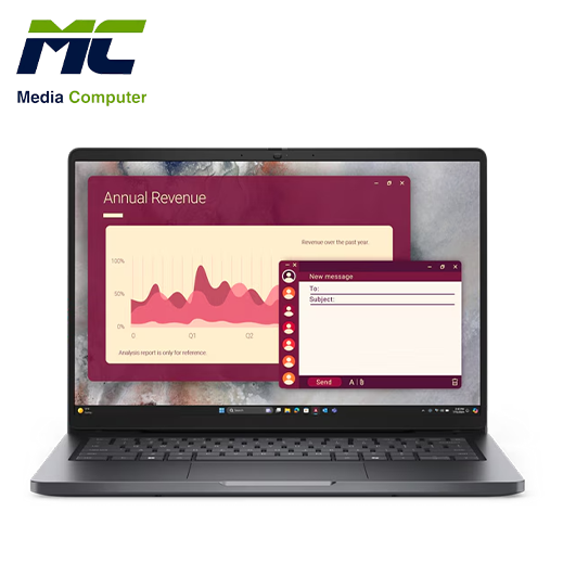 لابتوب Dell Pro 14 بمعالج Intel Ultra 5 235U vPro – رام 8 جيجا – SSD 512 جيجا – شاشة 14 بوصة FHD – بصمة – فضي