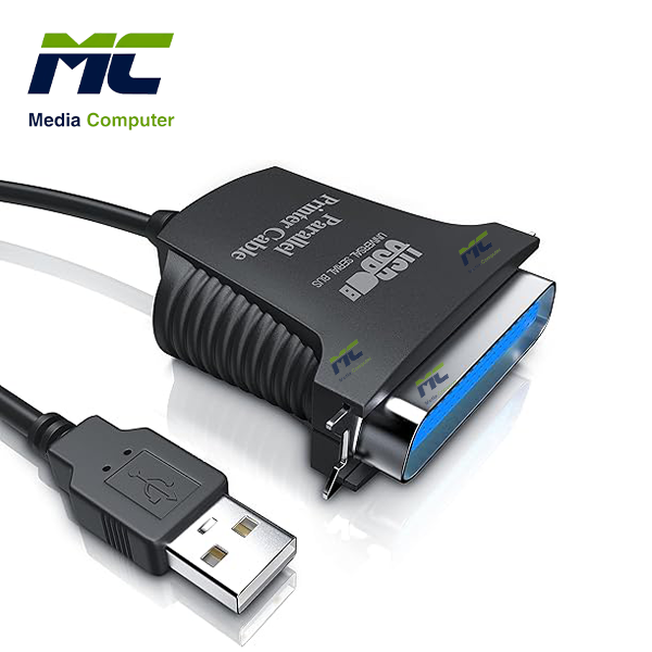 High-Speed USB 2.0 to Parallel Printer Cable Adapter (IEEE 1284 Centronics 36-Pin) with Built-In Driver