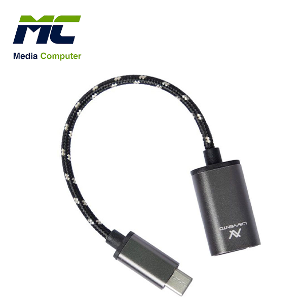 L'AVVENTO Premium Type-C Male to USB-A Female OTG Adapter Cable - 20CM - Model DC136