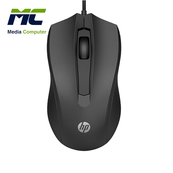 HP Wired Mouse 100 - High-Precision Optical Tracking - Black