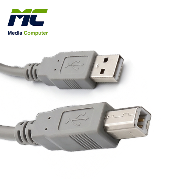High Quality USB 2.0 Printer Cable AM-BM - 1.5 Meters - Gray