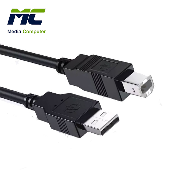 Official HP USB-A to USB-B V2.0 Printer Cable - Model DHC-PT100 - Black