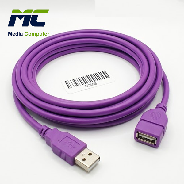 USB Extension Cable - 5 Meters - Purple