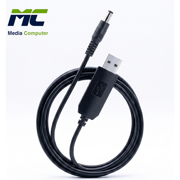 APlus USB Boost Power Cord (5V to 12V DC) Router Cable from Power Bank - Model AB-53R